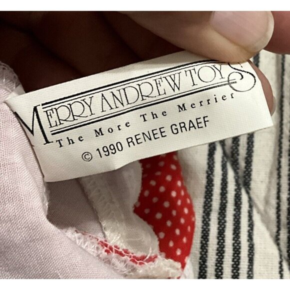 Merry Andrew Toys Doll By Renee Graef Cloth‎ 1990 Vintage Colonial Country - Picture 14 of 14